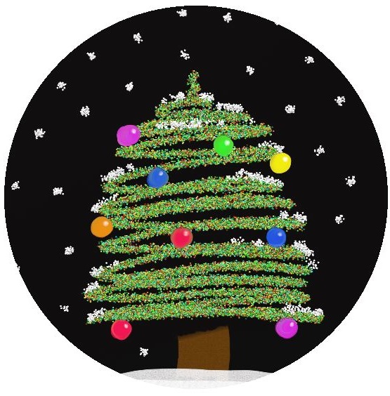 Christmas Tree Pinback Buttons and Stickers