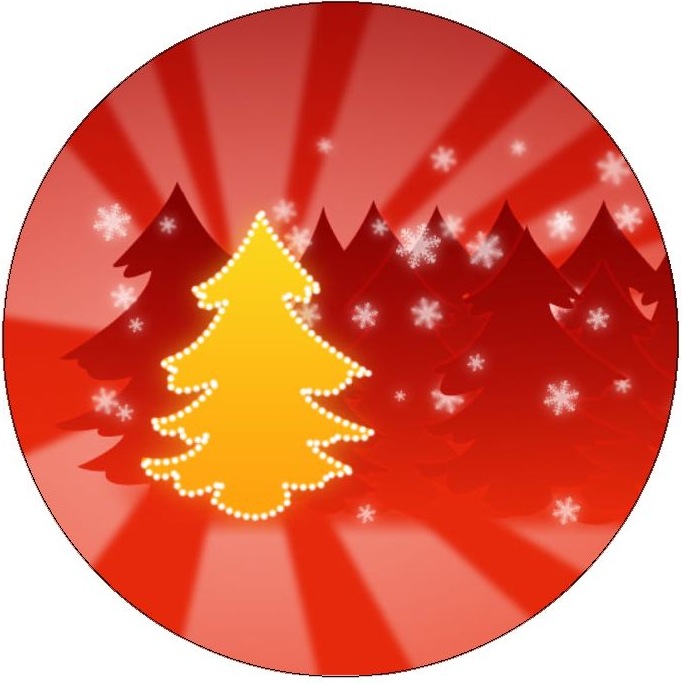 Christmas Tree Pinback Buttons and Stickers