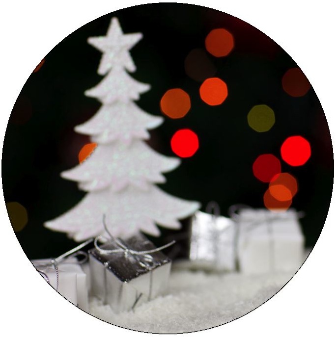 Christmas Tree Pinback Buttons and Stickers