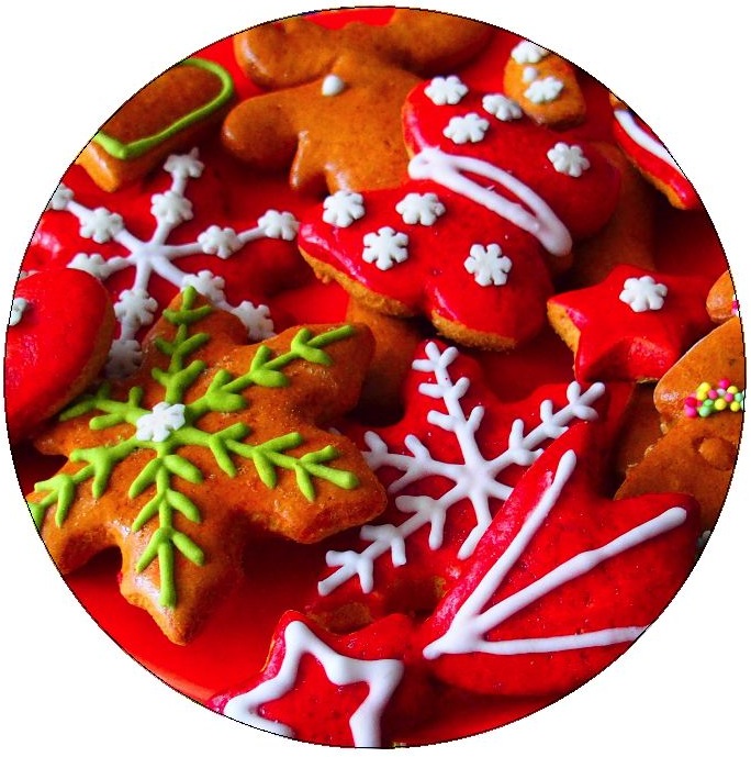 Christmas Cookies Pinback Buttons and Stickers