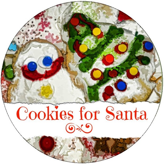 Christmas Cookies Pinback Buttons and Stickers