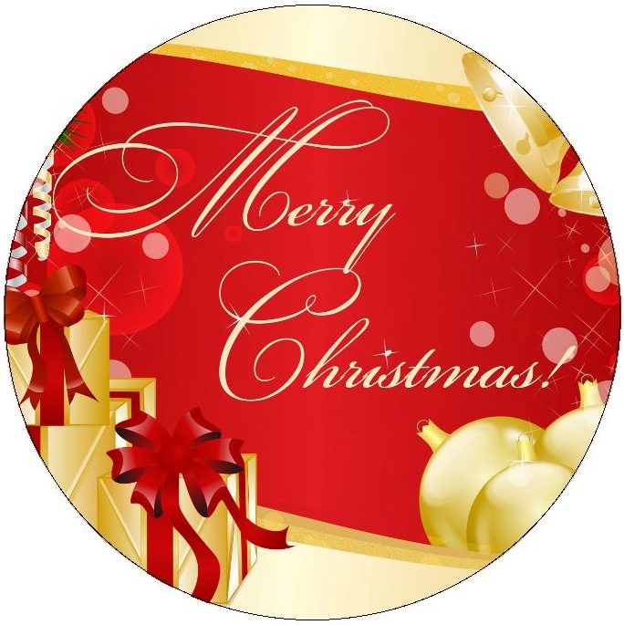 Merry Christmas Pinback Buttons and Stickers