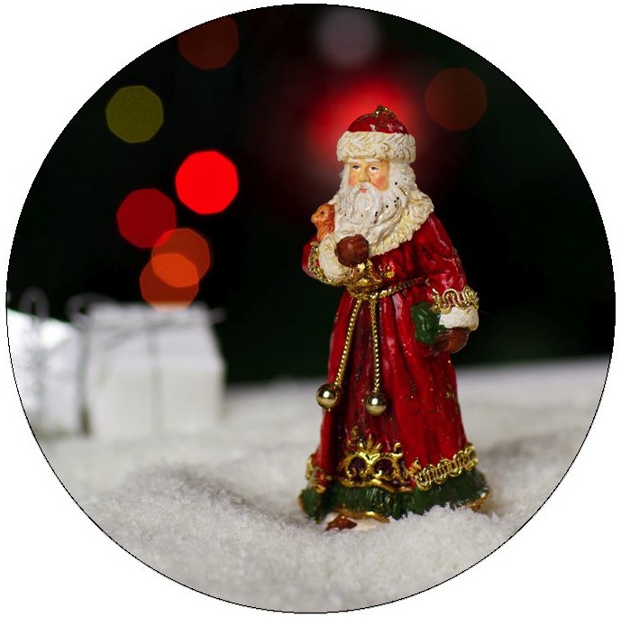 Santa Clause Christmas Pinback Buttons and Stickers