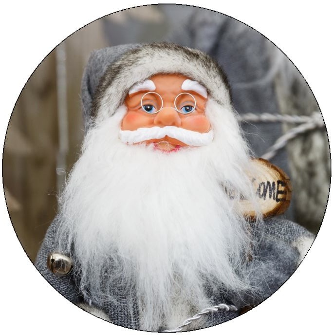 Santa Clause Christmas Pinback Buttons and Stickers