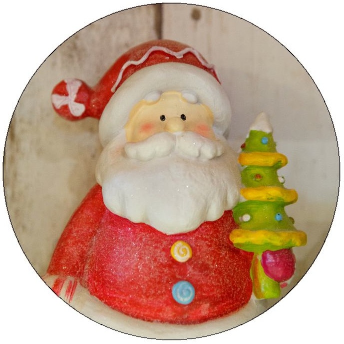 Santa Clause Christmas Pinback Buttons and Stickers