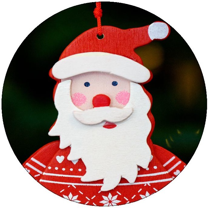 Santa Clause Christmas Pinback Buttons and Stickers