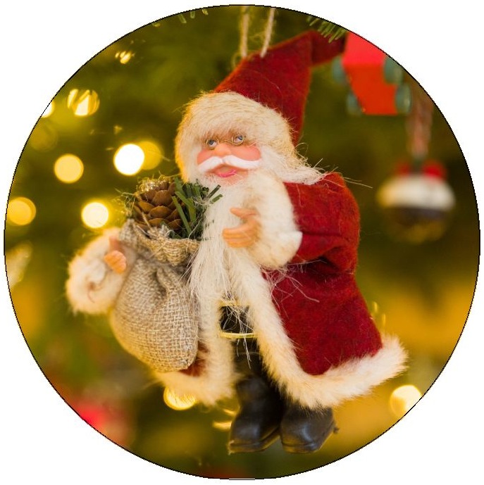 Santa Clause Christmas Pinback Buttons and Stickers