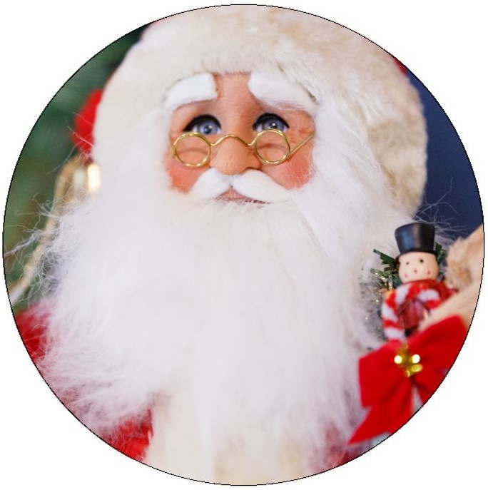 Santa Clause Christmas Pinback Buttons and Stickers