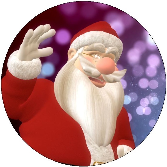 Santa Clause Christmas Pinback Buttons and Stickers