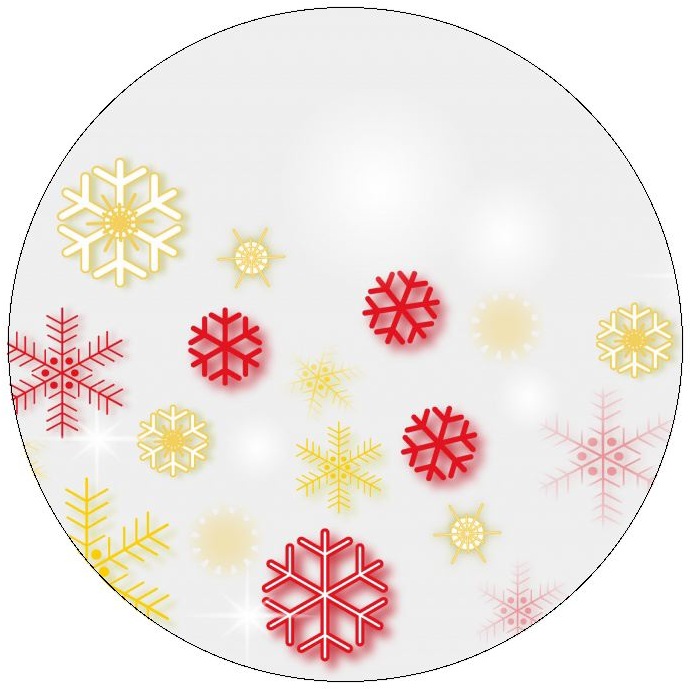 Christmas Snowflakes Pinback Buttons and Stickers