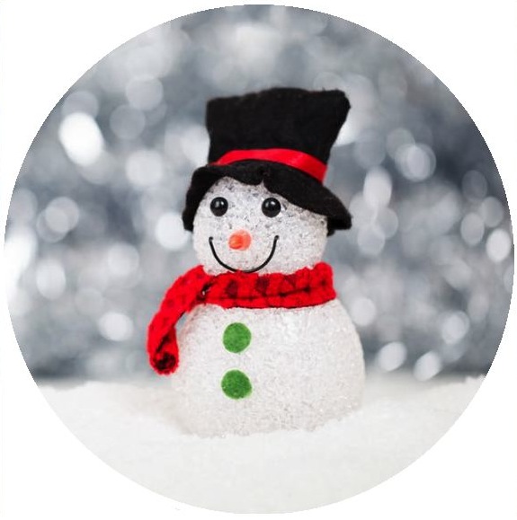 Christmas Snowman Pinback Buttons and Stickers