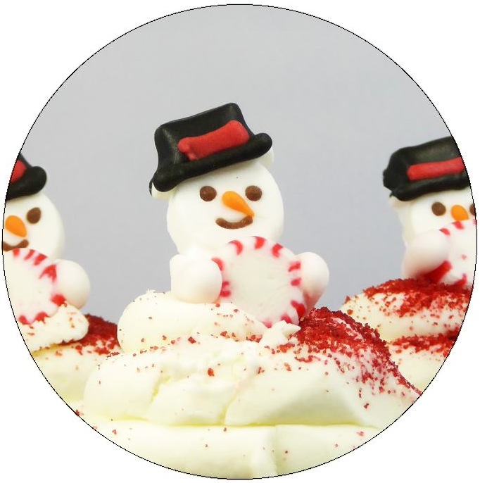 Christmas Snowman Pinback Buttons and Stickers