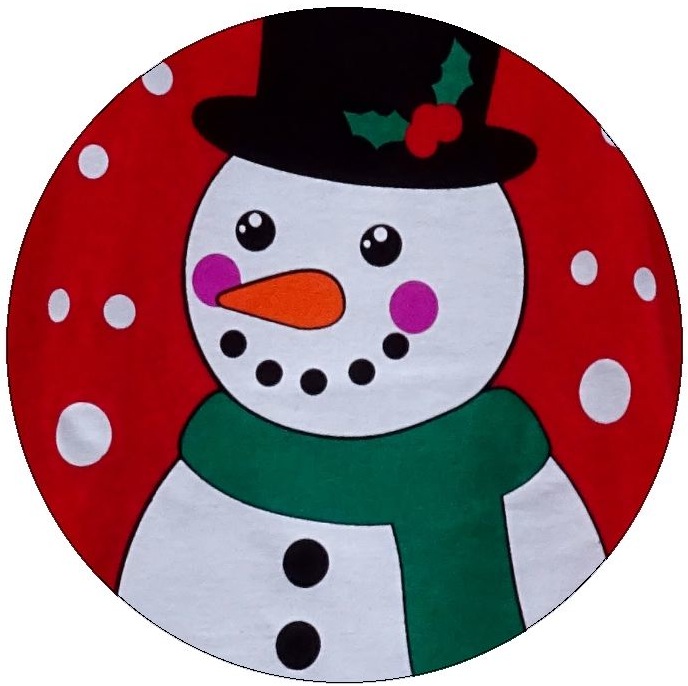 Christmas Snowman Pinback Buttons and Stickers