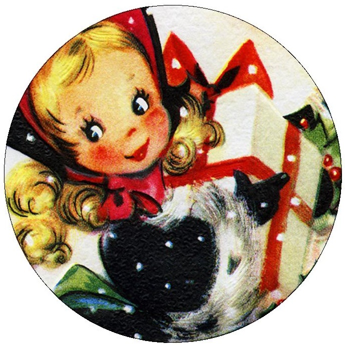 Christmas Pinback Buttons and Stickers
