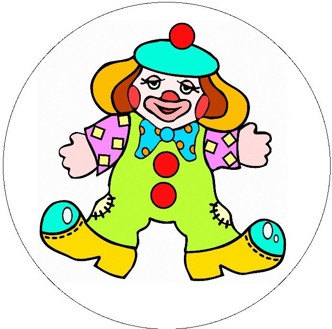 Clown Pinback Buttons and Stickers