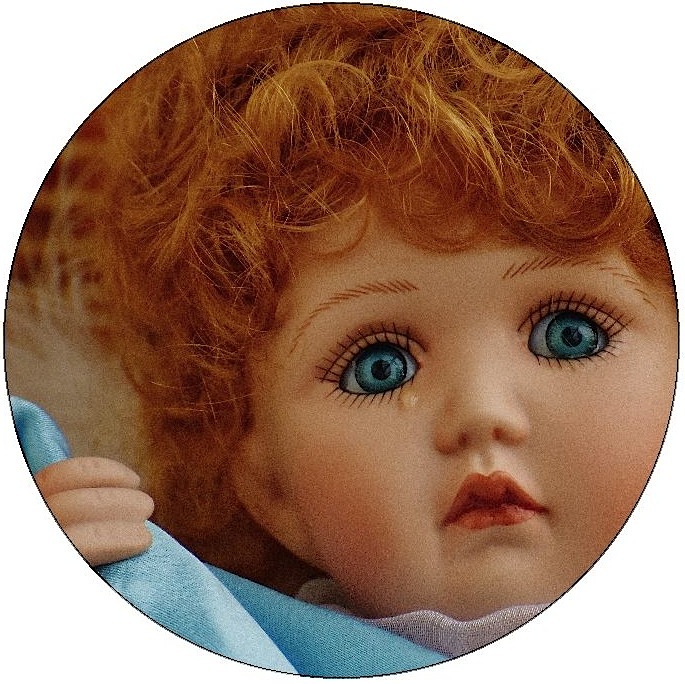 Doll Pinback Buttons and Stickers