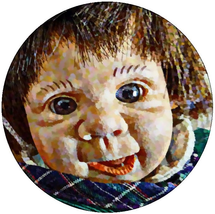 Doll Pinback Buttons and Stickers