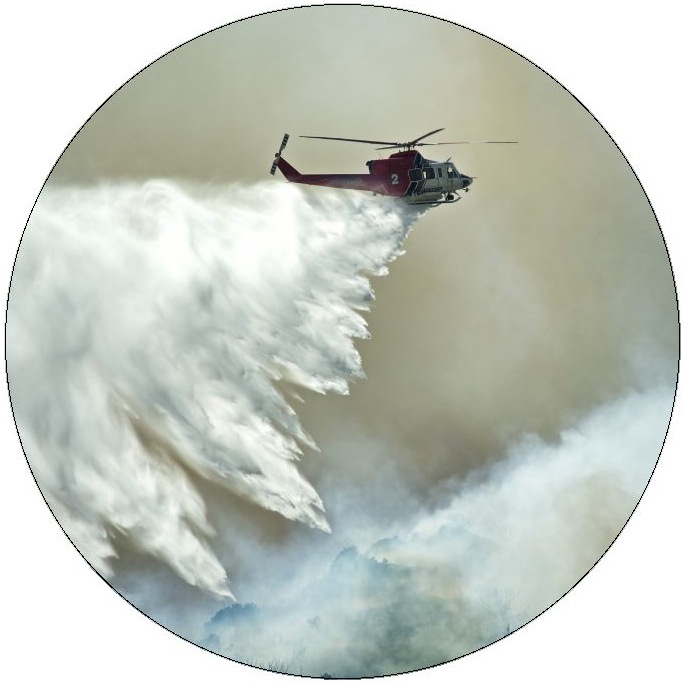 Firefighter Helicopter Pinback Buttons and Stickers