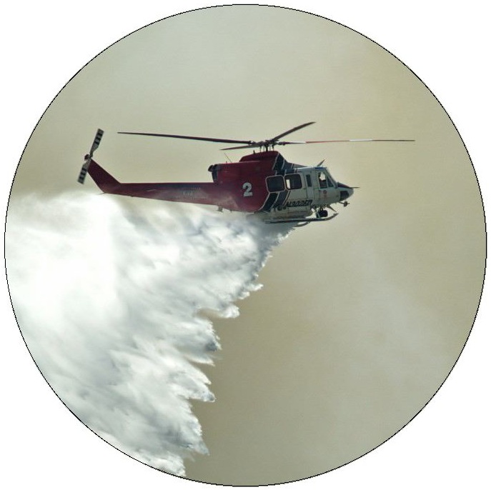 Firefighter Helicopter Pinback Buttons and Stickers