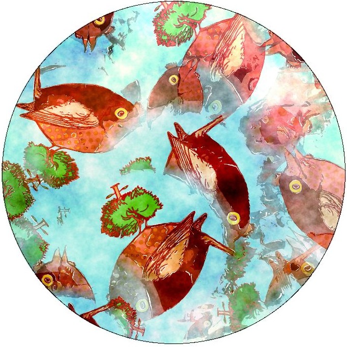 Fish Pinback Buttons and Stickers