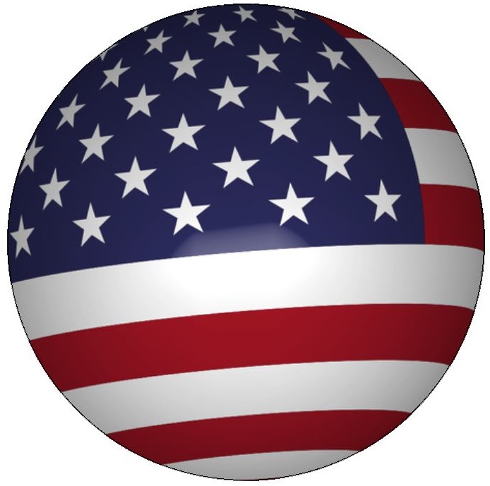 American Flag Pinback Buttons and Stickers