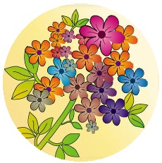 Flower Pinback Buttons and Stickers