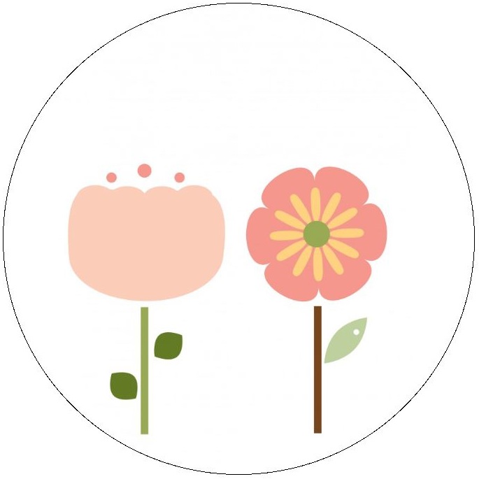 Flower Pinback Buttons and Stickers