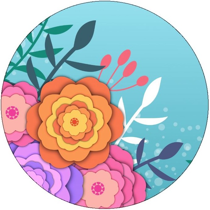 Flower Pinback Buttons and Stickers