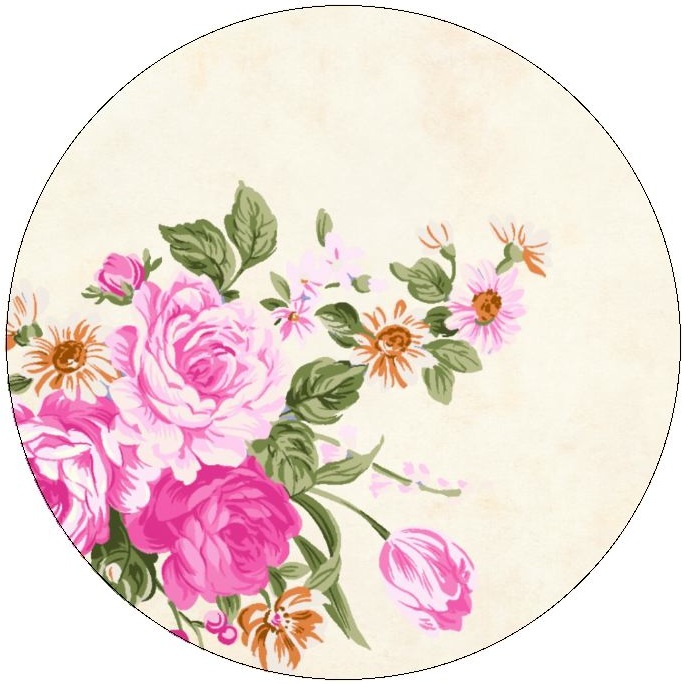 Watercolor Flower Pinback Buttons and Stickers