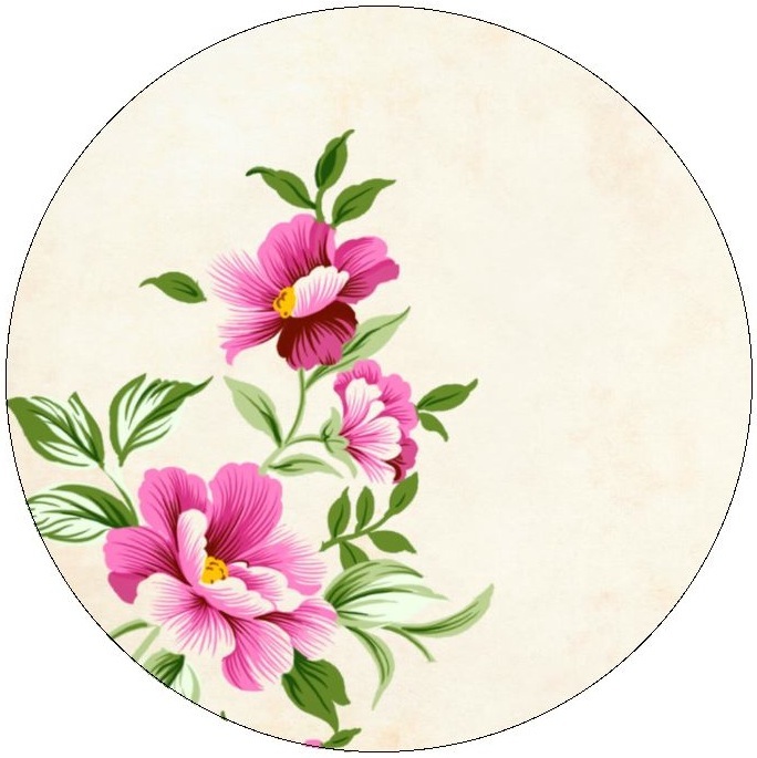 Watercolor Flower Pinback Buttons and Stickers