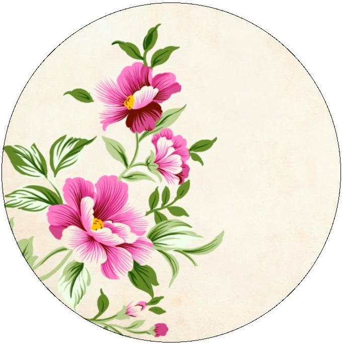 Watercolor Flower Pinback Buttons and Stickers