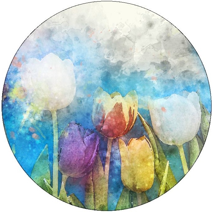 Flower Pinback Buttons and Stickers