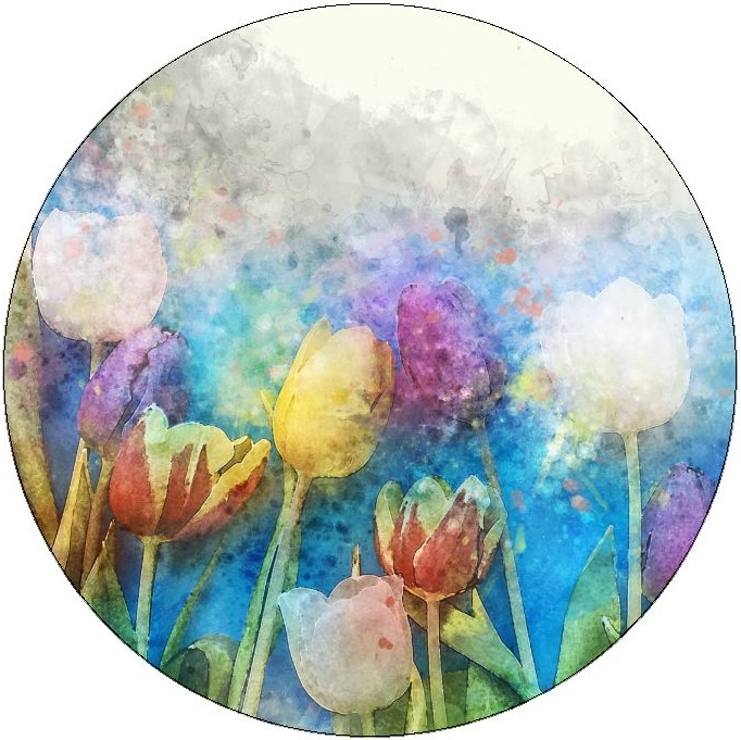 Flower Pinback Buttons and Stickers