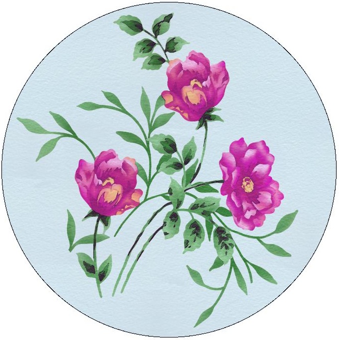 Flower Pinback Buttons and Stickers