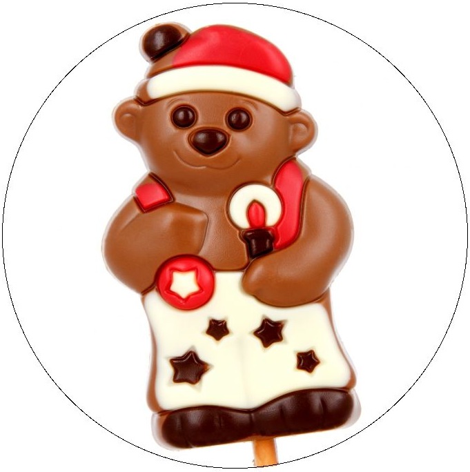 Chocolate Bear Pinback Buttons and Stickers