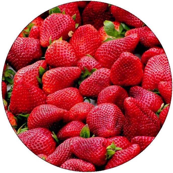 Strawberries Pinback Buttons and Stickers