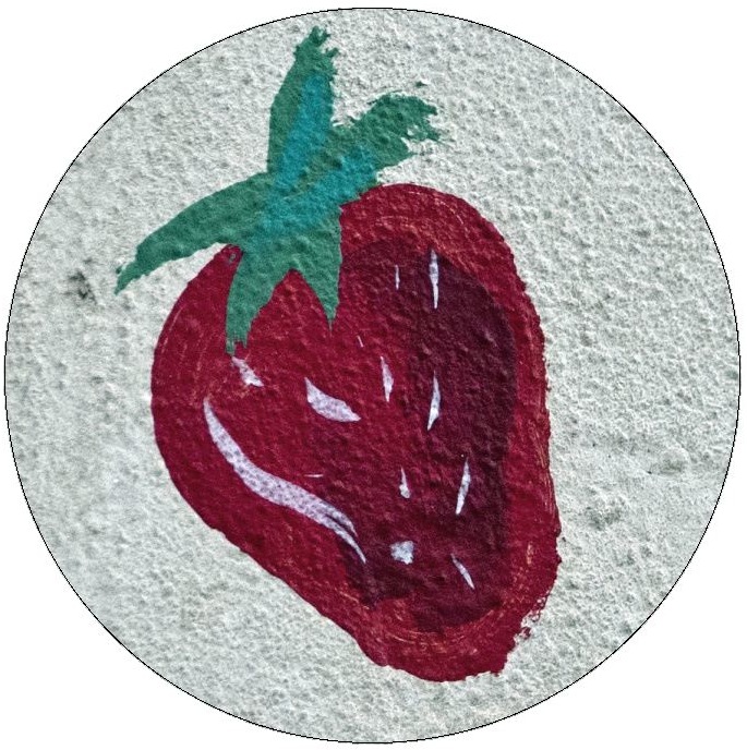 Strawberries Pinback Buttons and Stickers