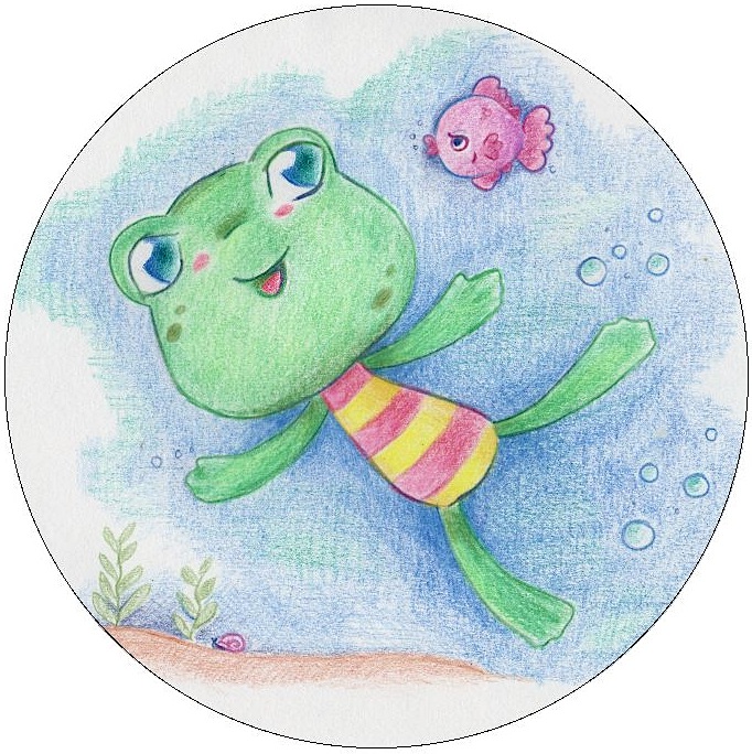 Frog and Toad Pinback Buttons and Stickers