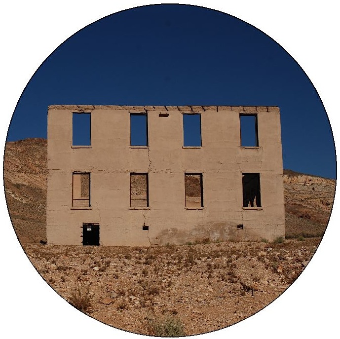 Rhyolite Ghost Town Pinback Buttons and Stickers