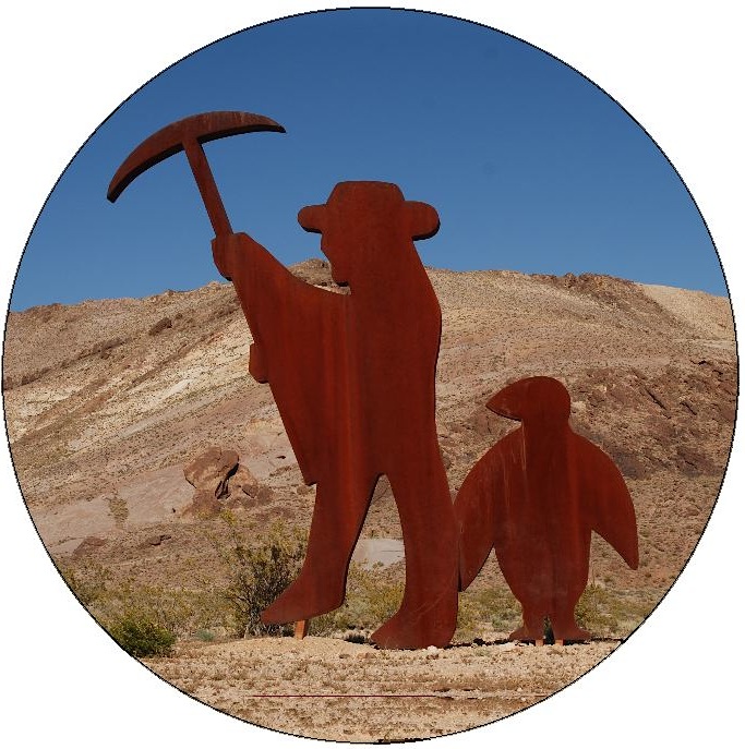 Rhyolite Ghost Town Pinback Buttons and Stickers