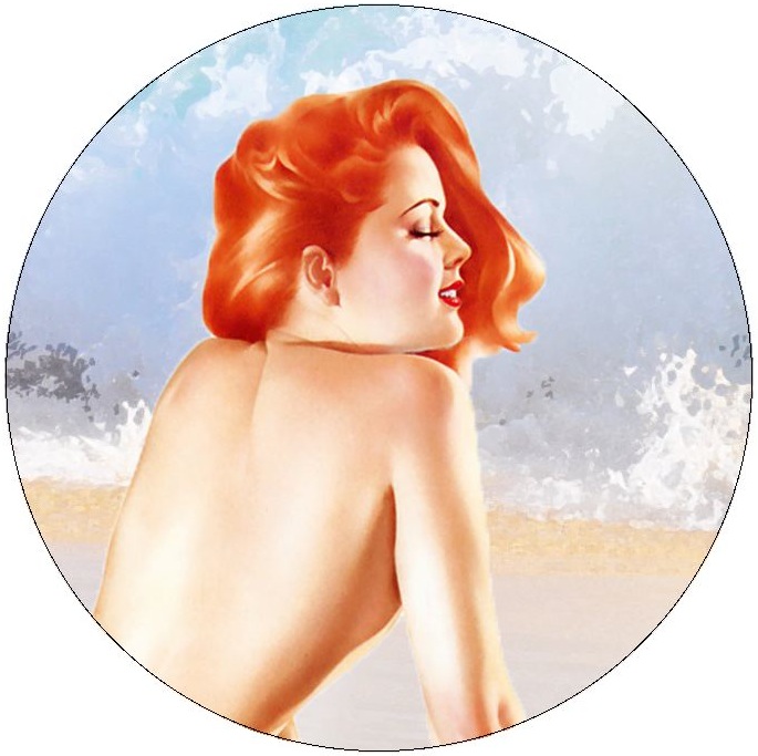 Beautiful Girl Pinback Buttons and Stickers