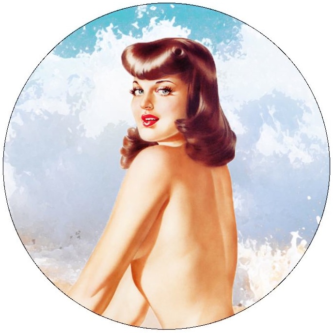 Beautiful Girl Pinback Buttons and Stickers