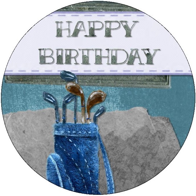 Birthday Golf Pinback Button and Stickers