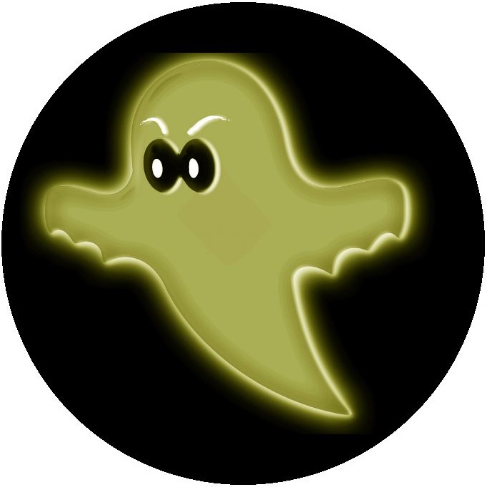 Halloween Ghost Pinback Buttons and Stickers