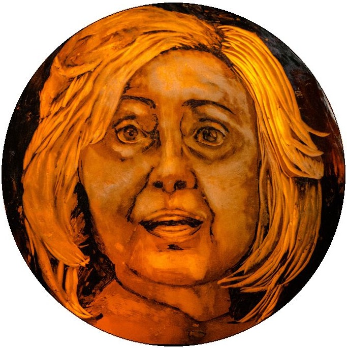 Hillary Halloween Pinback Buttons and Stickers