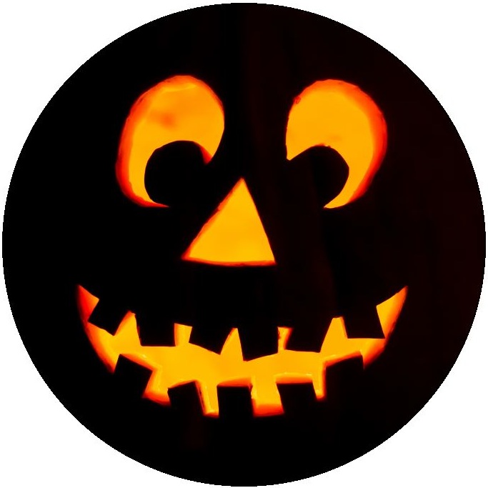 Halloween Pumpkin Pinback Buttons and Stickers