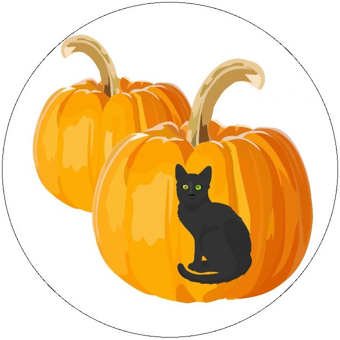 Halloween Pumpkin Pinback Buttons and Stickers