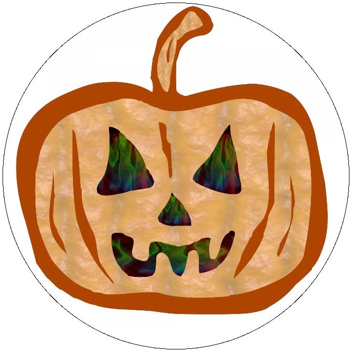 Halloween Pumpkin Pinback Buttons and Stickers