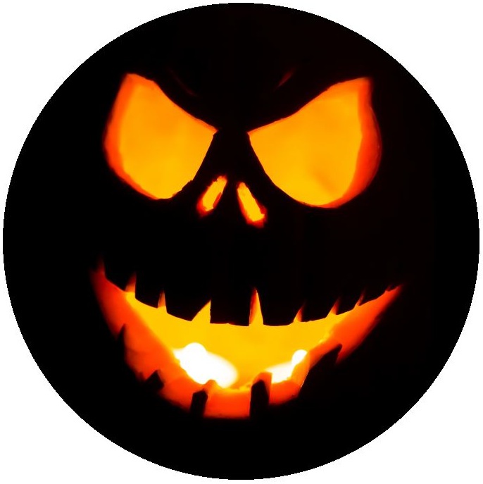 Halloween Pumpkin Pinback Buttons and Stickers