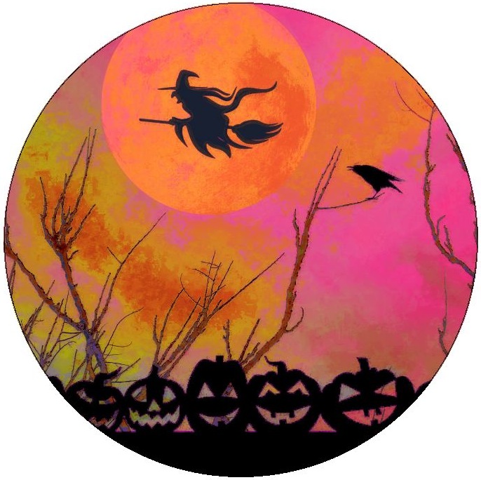 Halloween Witch Buttons and Stickers